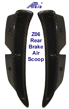 Real Carbon Fiber, C6 Z06 / Grand Sport Corvette, Rear Quarter Brake Air Scoop Bezels